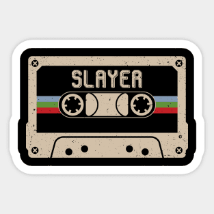 Personalized Slayer Name Birthday Vintage Cassette Tape Sticker